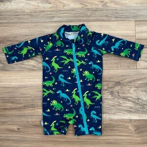 Jan & Jul One Piece UV Sun Suit Rashguard Dinosaur Print